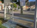 Marquesina destrozada en Corcubión