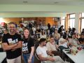 La cafetería del Pazo da Cultura se llenó en la segunda jornada del Pint of Science para las charlas del pediatra Alejandro Ávila y la biotecnóloga, Alba Vilariño