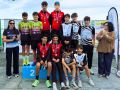 Los integrantes del cadete masculino de la AD Fogar en lo más alto del podio