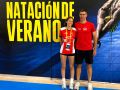 Alba Lamas con su entrenador