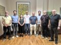 Representantes municipales de la Escola de Arquitectura de la UDC, en el primer encuentro para poner en marcha el proyecto