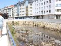 Carballo refuerza las medidas de ahorro de agua ante la sequía Estado del río Anllóns a su paso por Carballo este martes (3)