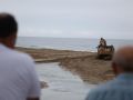 Los trabajos de este viernes en la laguna de Baldaio