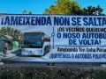 Cartel reivindicativo na Ameixenda
