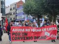 Protesta de las trabajadoras del sector de los cuidados en Carballo