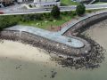 Punto final del paseo marítimo de Cee desde partirá la senda que unirá el municipio con Corcubión