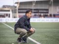Simón Lamas en el partido disputado en Carballo ante el Langreo