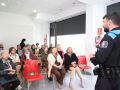 Sesión sobre seguridad vial, ayer, en MercaEscola
