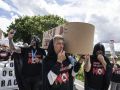 Manifestación contra la planta de biogás en A Laracha