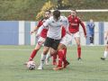 Una jugada del Dumbría-Sofán de la primera vuelta de liga