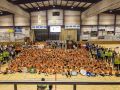 Cerca de 500 niños se dieron cita en el pabellón Carballo Calero para participar en una nueva edición del Pequebasket organizado por las Escola Basket Xiria