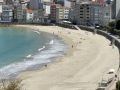 La playa de Malpica, este domingo