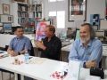 Recital poético de Modesto Fraga, por la izquierda