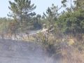Incendio en la carretera de Razo, en Carballo
