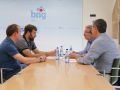 Un momento de la reunión entre los diputados del BNG y los representantes de la CIG en la Agencia Tributaria