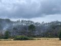 El incendio que hubo este lunes en Badalama, Vimianzo, arrasó más de media hectárea de monte | cedida