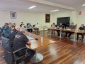 Un momento de la reunión celebrada por la Xunta de Seguridade del Concello de Muxía