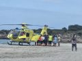 El hombre fue evacuado en helicóptero