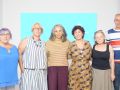 En el centro Lucía López y Mercé Barrientos junto a otros meimbros del BNG de Muxía