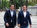 José Manuel Pérez Abelenda (dch.) acompañado por el presidente de la Diputación, Valentín González Formoso