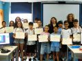 Entrega de diplomas a los participantes del taller 'Futuros Makers' de Carballo