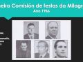 Los cinco integrantes de la comisión pionera de las fiestas de A Milagrosa