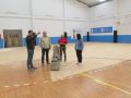 El alcalde y sus ediles comprueban las obras en el pabellón municipal
