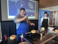 El showcooking celebraro este jueves en el parador de Muxía con productos de Laxe