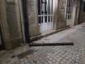 Destrozos en el casco urbano de Corcubión