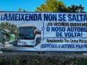 Cartel reivindicativo na Ameixenda