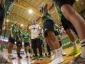 Un tiempo muerto del primer partido de liga del Xiria ante el Lanzarote