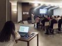 El gerente del polígono, Pablo Rodríguez, en la asamblea extraordinaria del miércoles