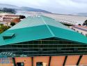 Vista de la cubierta del pabellón polideportivo de Cabana