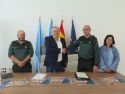 Participantes en la presentación de la exhibición solidaria