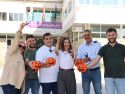 Directivos del CCA, con el alcalde y el edil Ramón Varela, este viernes en la presentación de la campaña