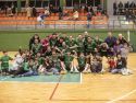 La plantilla del Xiria celebra su triunfo ante el Teucro