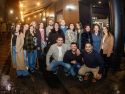 Antiguos alumnos de la Leus en en el encuentro del sábado
