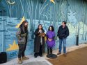 El mural de Cee, que muestra la leyenda de la Xunqueira