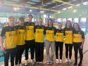 Deportistas de Salvamento Acuático Laracha que acudieron a la cita de Ourense