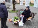 Uno de los puestos en el mercado de Carballo