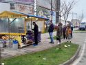 Colas en una de las churrerías este jueves en Carballo