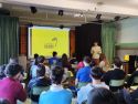 Charla de Alejandro Gándara Porteiro no IES Maximino Romero de Lema, en Baio