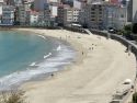 La playa de Malpica, este domingo