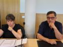 Fátima Rodríguez, del BNG, y José Manuel Pose Verdes, de Apin, en un pleno