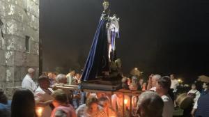 Procesión de antorchas en el Corpiño de Oca, en Coristanco