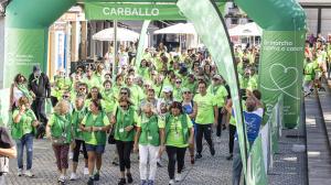 Una pasada edición de la andaina solidaria en Carballo