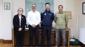 Belén Lendoiro, Daniel Pérez, Pedro Cancela y Juan Seoane, en el acto de este martes