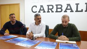 Marcos Puñal, Daniel Pérez y Daniel Barreiro, durante la presentación del evento