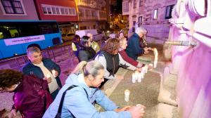 Vela en recuerdo a la víctimas la semana pasada en Malpica