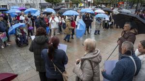 Concentración realizada en Cee este miércoles